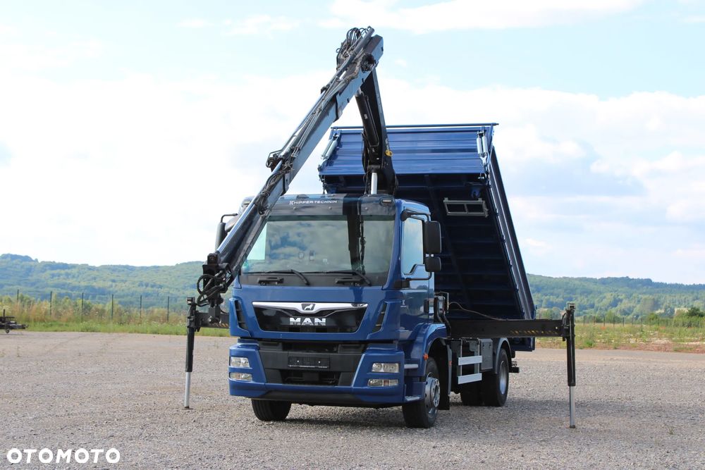 MAN TGM 15.290 Nowy 3-stronny WYWROT Żuraw HDS Hiab 099 BS-2 HiDuo Sterowanie radiowe 5,6 funkcja Kiper Wywrotka - 9