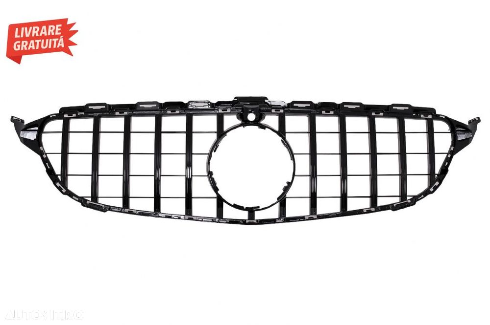 Bara Fata cu Grila Centrala Neagra cu Mercedes C-Class W205 S205 C205 A205 (2014-2- livrare gratuita - 8