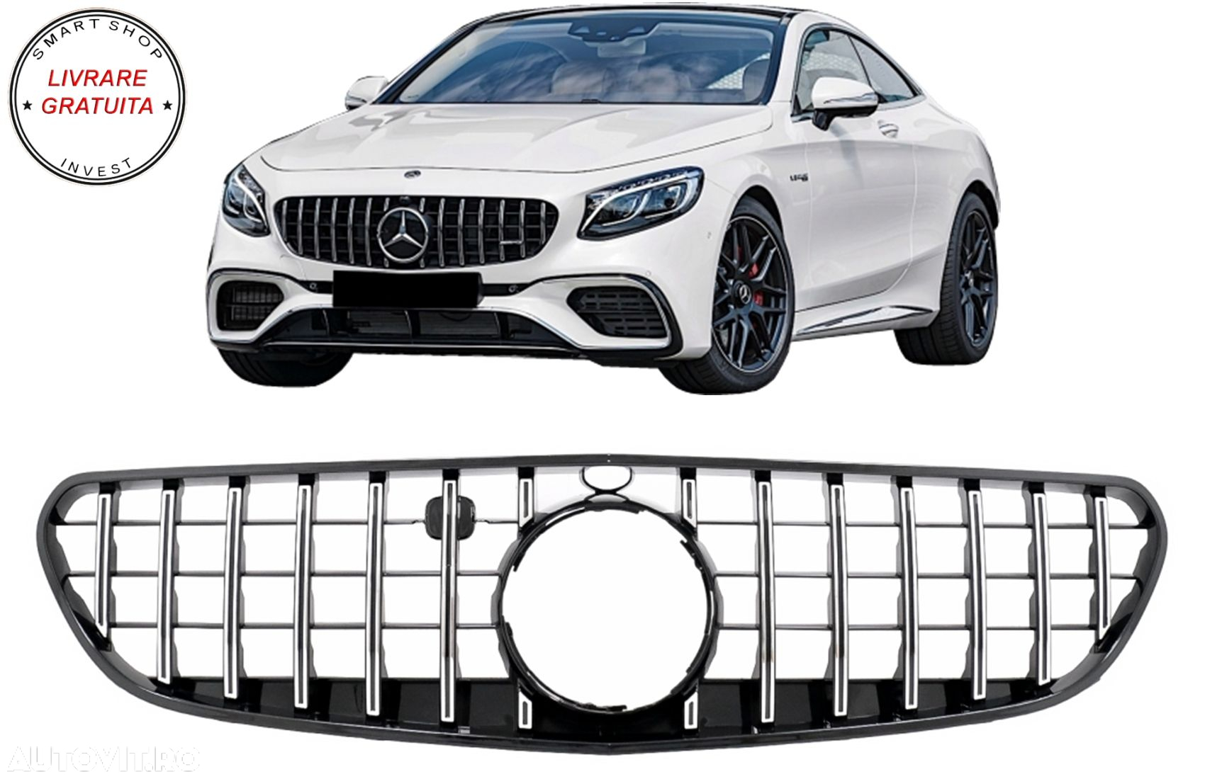 Grila Centrala Mercedes S-Class Coupe C217 (2014-2017)  Cabrio A217 (2015-2017) GT- livrare gratuita - 12
