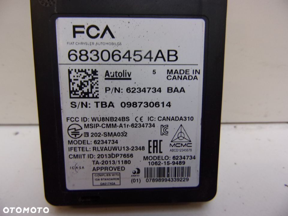 CHRYSLER PACIFICA 16- MODUŁ MARTWEGO POLA 68306454AB - 2