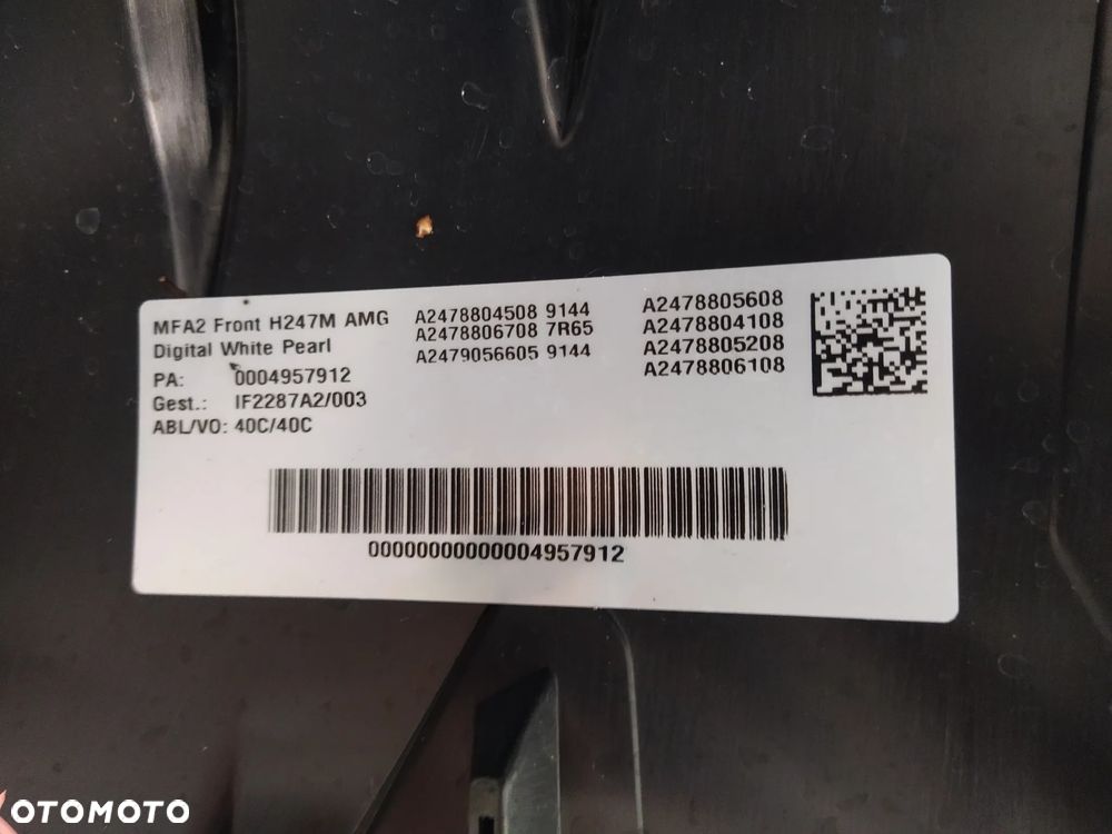 MERCEDES GLA H247 AMG LIFT 23- ZDERZAK PRZÓD PRZEDNI GRILL ZANCZEK GWIAZDA 6XPDC KRATKI ORYGINAŁ - 24