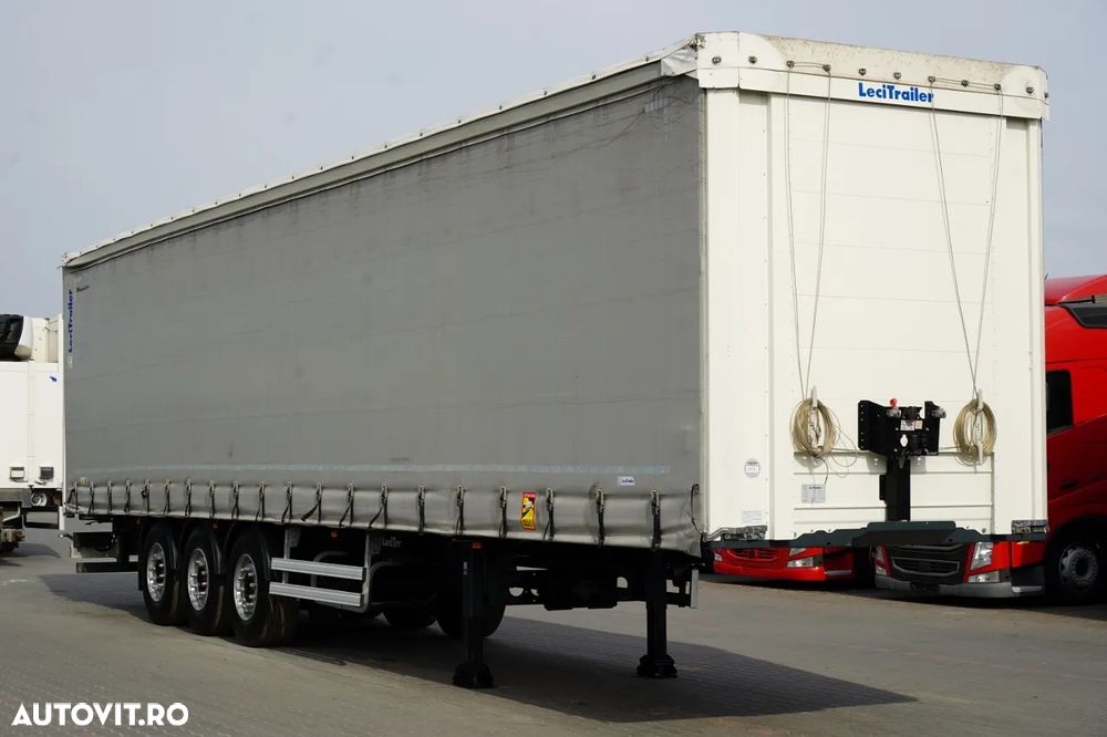 LeciTrailer CORTINĂ / STANDARD / PODEA PUTERNICĂ / AXĂ RIDICATĂ / ANVELOPE 100% / AXE - 1