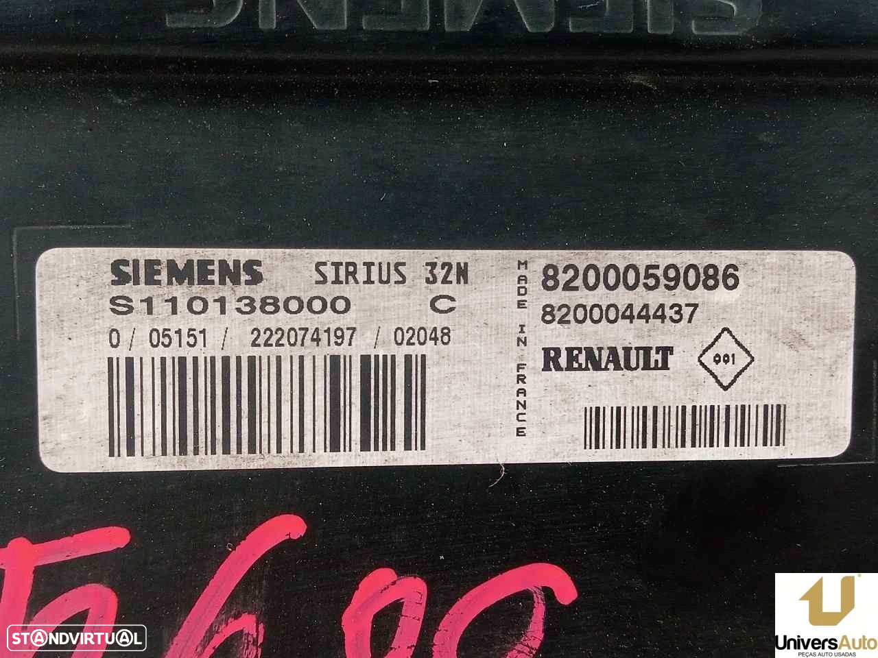 CENTRALINA MOTOR UCE RENAULT MEGANE I 2000 -8200059086 - 2