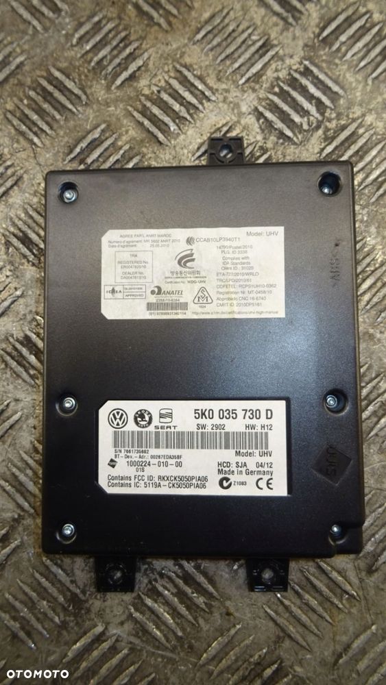 MODUŁ BLUETOOTH VW GOLF VI PASSAT B7 CC 5K0035730D - 1