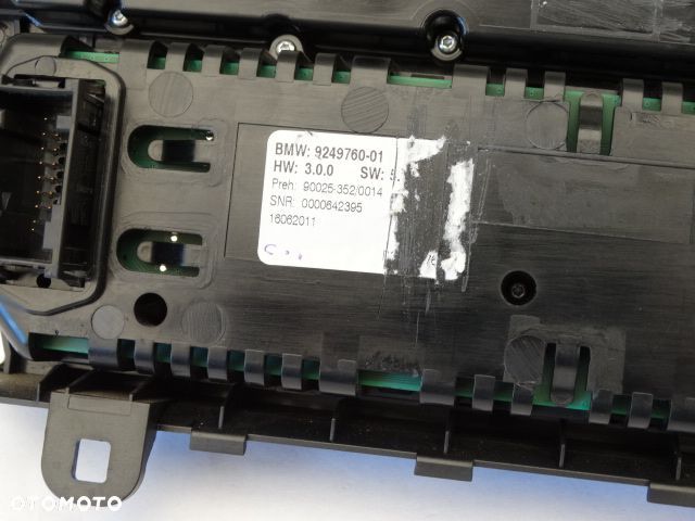BMW F01 F07 F10 Panel Radio Klima 9249760 - 8