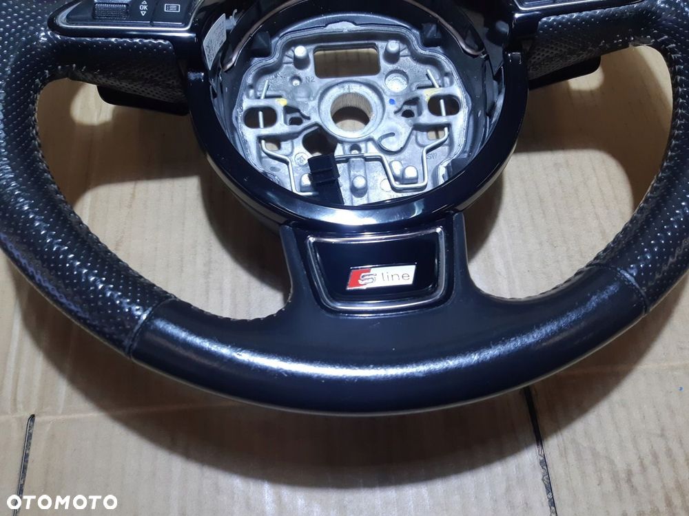 AUDI A6 C7 KIEROWNICA S-LINE SKÓRA MULTIFUNKCJA ŁOPATKI 8X0419091M - 3