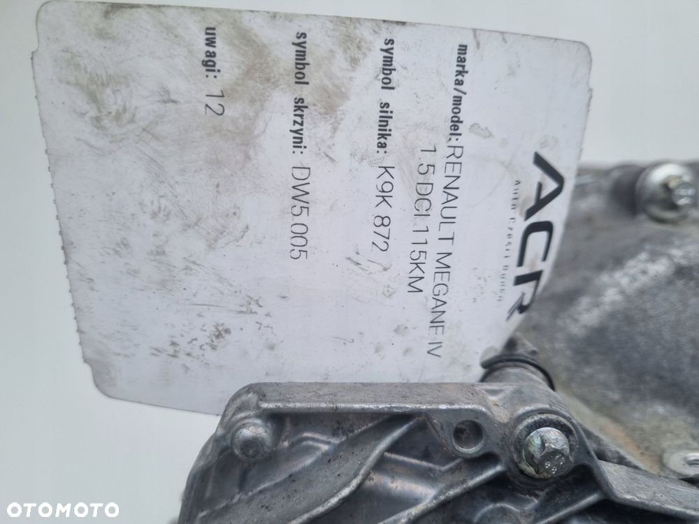 AUTOMATYCZNA SKRZYNIA BIEGÓW Renault Megane IV 1.5 DCI _ automat DW5005 - 9