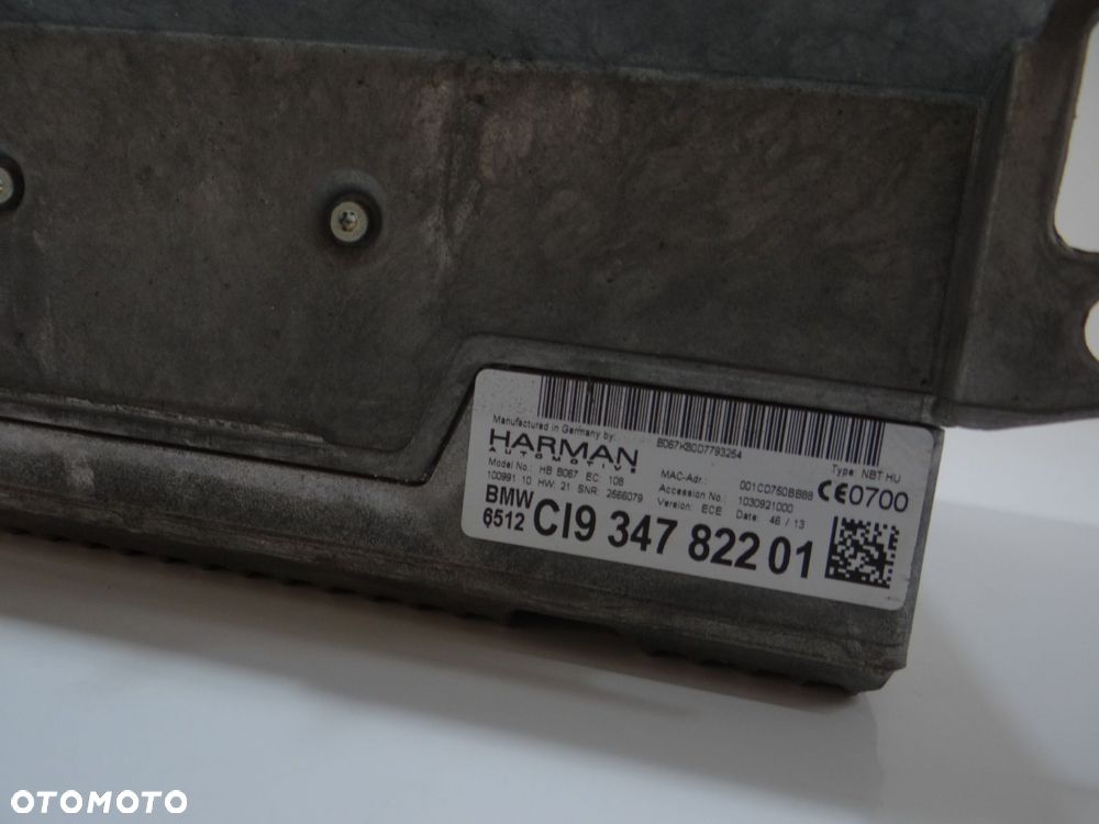 RADIO CD NAWIGACJA BMW F10 F30 F31 LCI 9347822 - 3