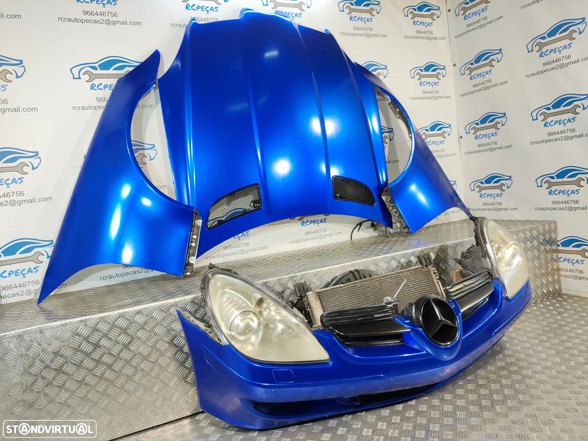 .FRENTE COMPLETA MERCEDES BENZ SLK R171 CAPOT PARACHOQUES GUARDA-LAMAS OTICAS RADIADOR VENTILADOR FRENTE FIBRA REFORÇO - 3