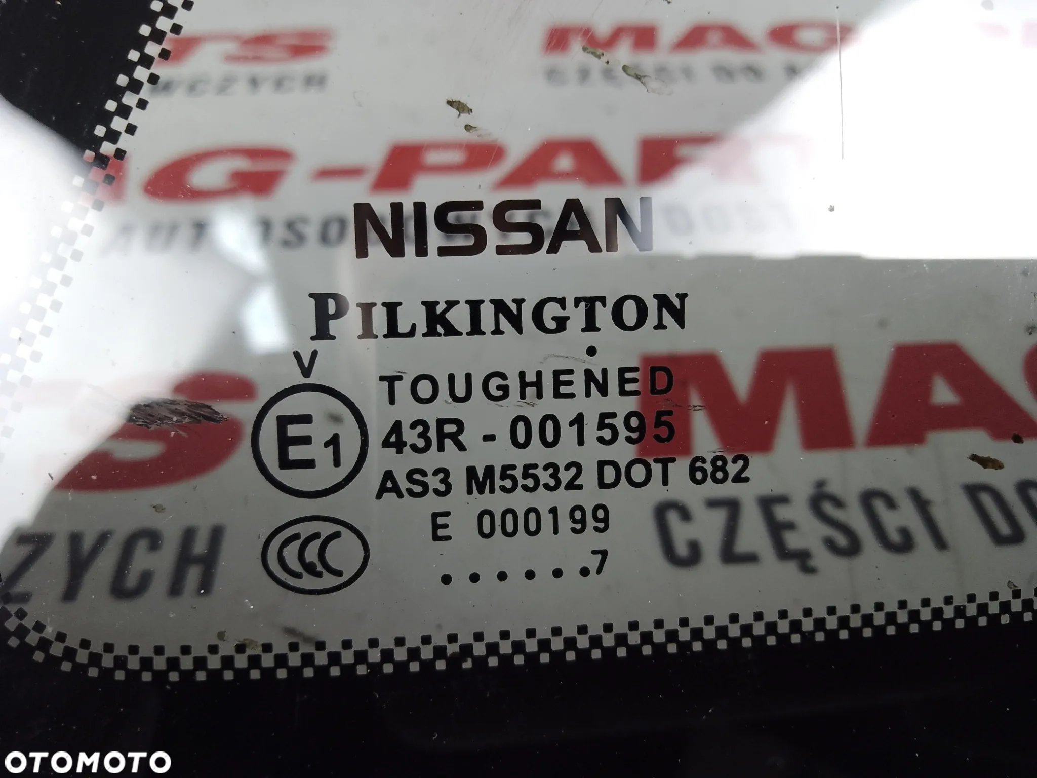 Szyba Karoseryjna Tylna Prawa Tył Błotnika Nissan Qashqai II J11 2017r - 2