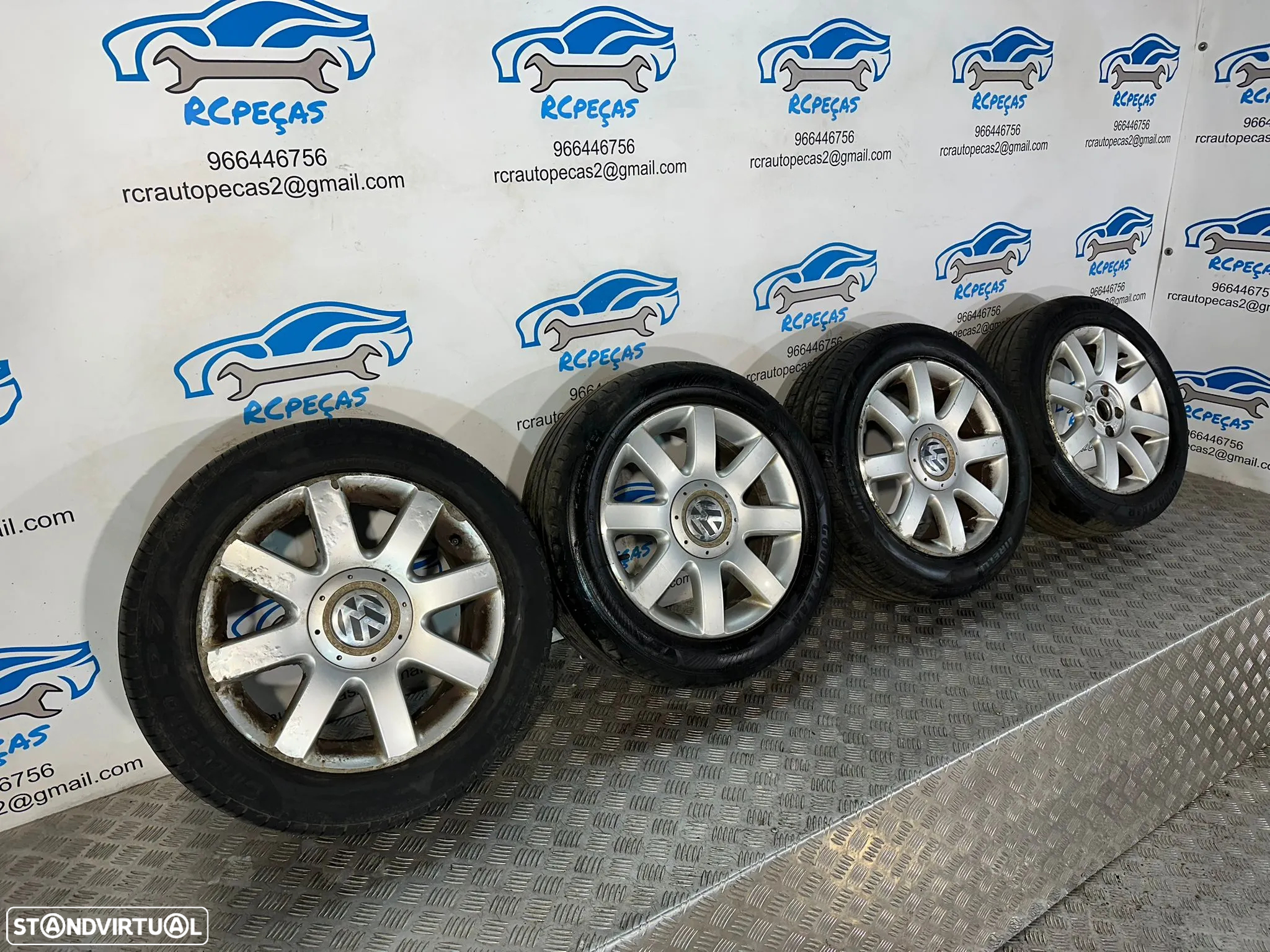 Conjunto Jantes 16 VW Volkswagen Touran 6.5J ET50 5x112 1K0601025R - 3
