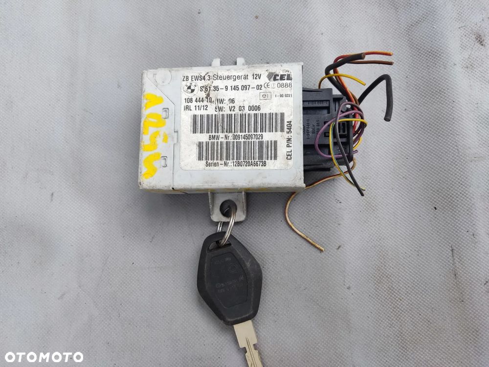 BMW E38 E39 E46 E52 X5 E53 X3 E83 Z4 MINI R50 R52 R53 MODUŁ IMMOBILIZERA KLUCZYK 9145097 - 1