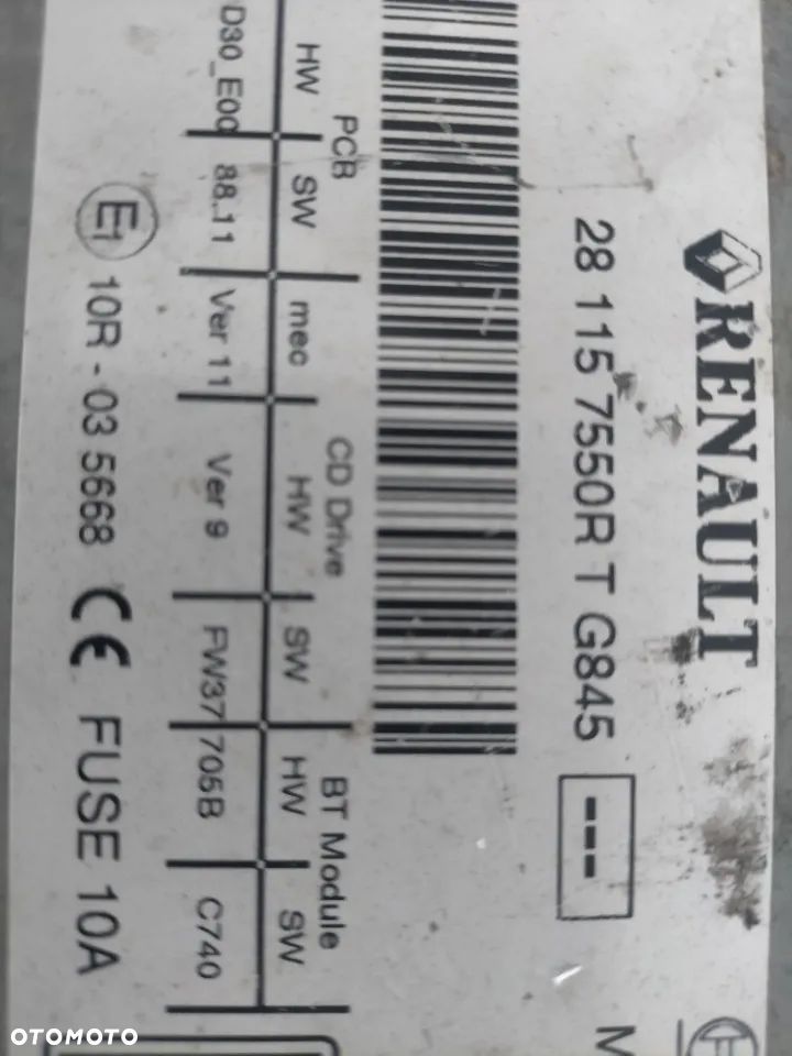 RADIO CD FABRYCZNE SCENIC III7649168391 281157550R - 2