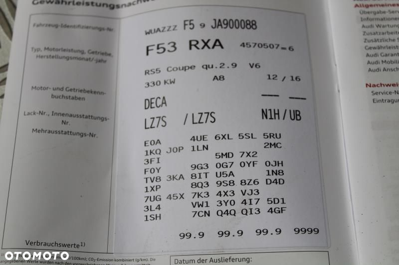 Półoś Tylna Tył Prawa Audi RS5 S4 A5 S5 8W 2.9 3.0 V6 TFSI 8W0501204F 2017- - 6