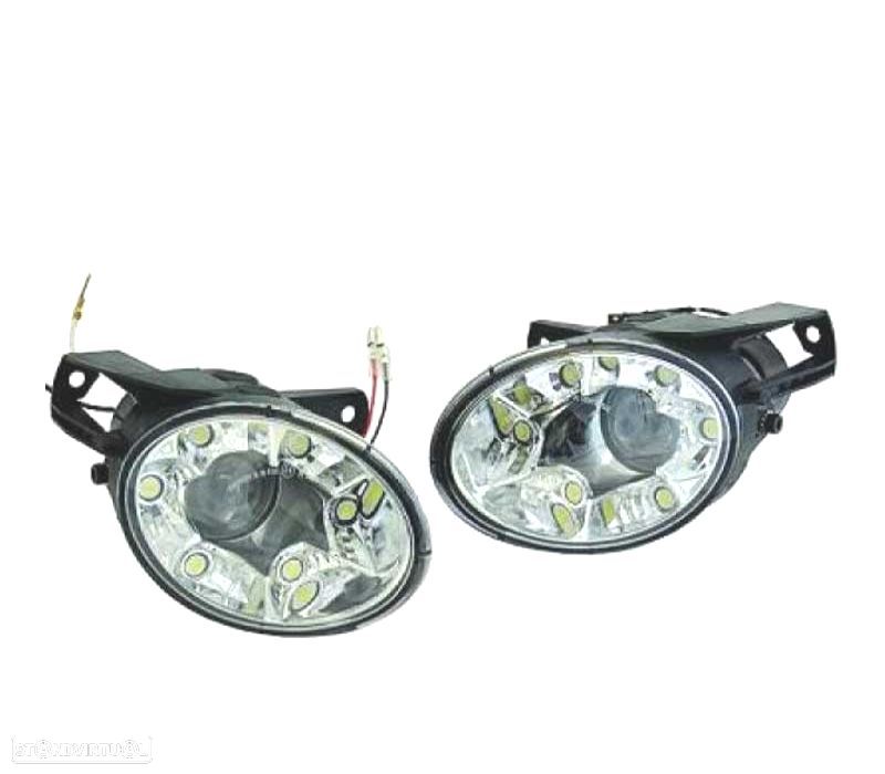 FARÓIS DE NEVOEIRO + LUZ DIURNA VOLKSWAGEN VW PASSAT 05-10 FUNDO CROMADO - 1