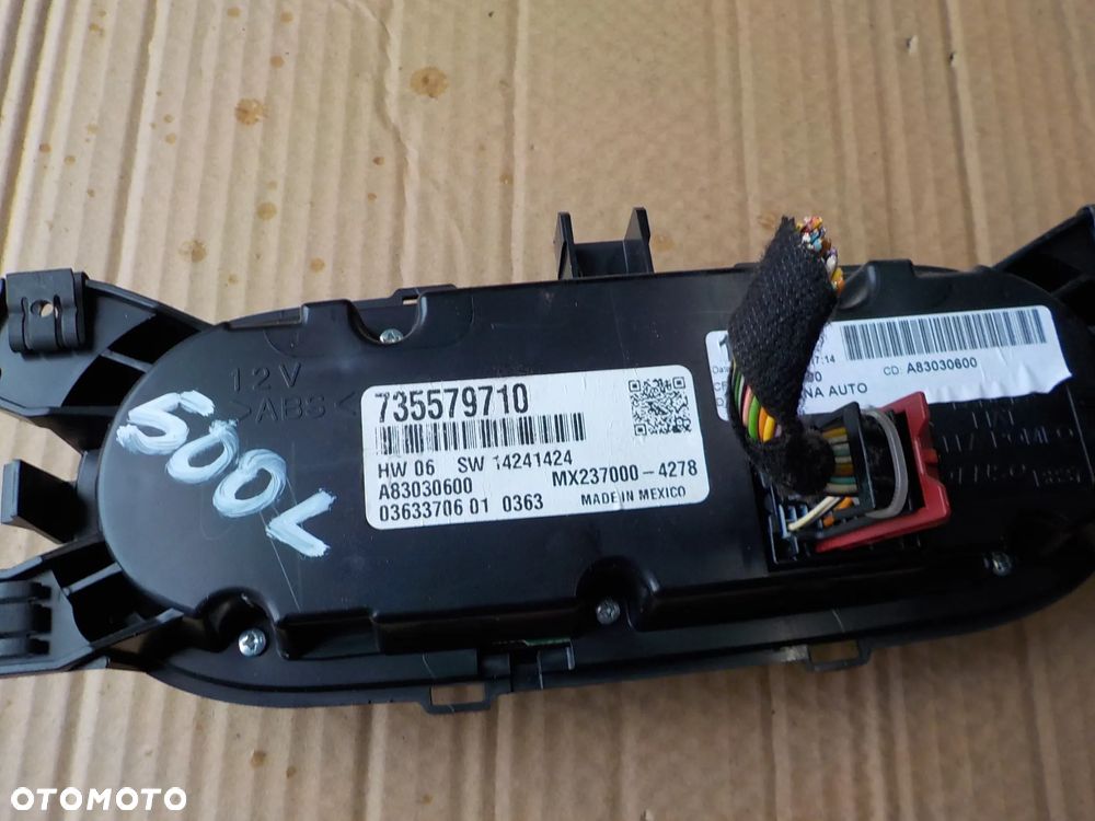 panel sterowanie klimatyzacji fiat 500L 735579710 - 2