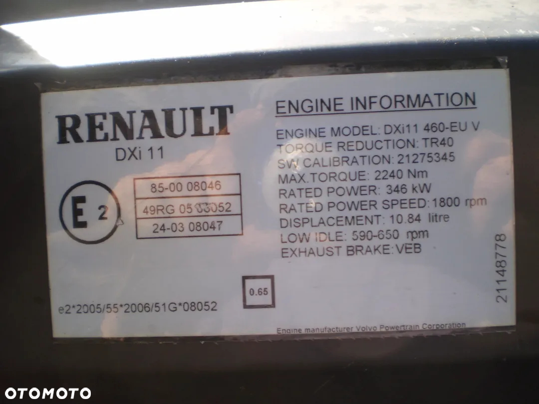silnik RENAULT premium  DXI  460 EUV - 3