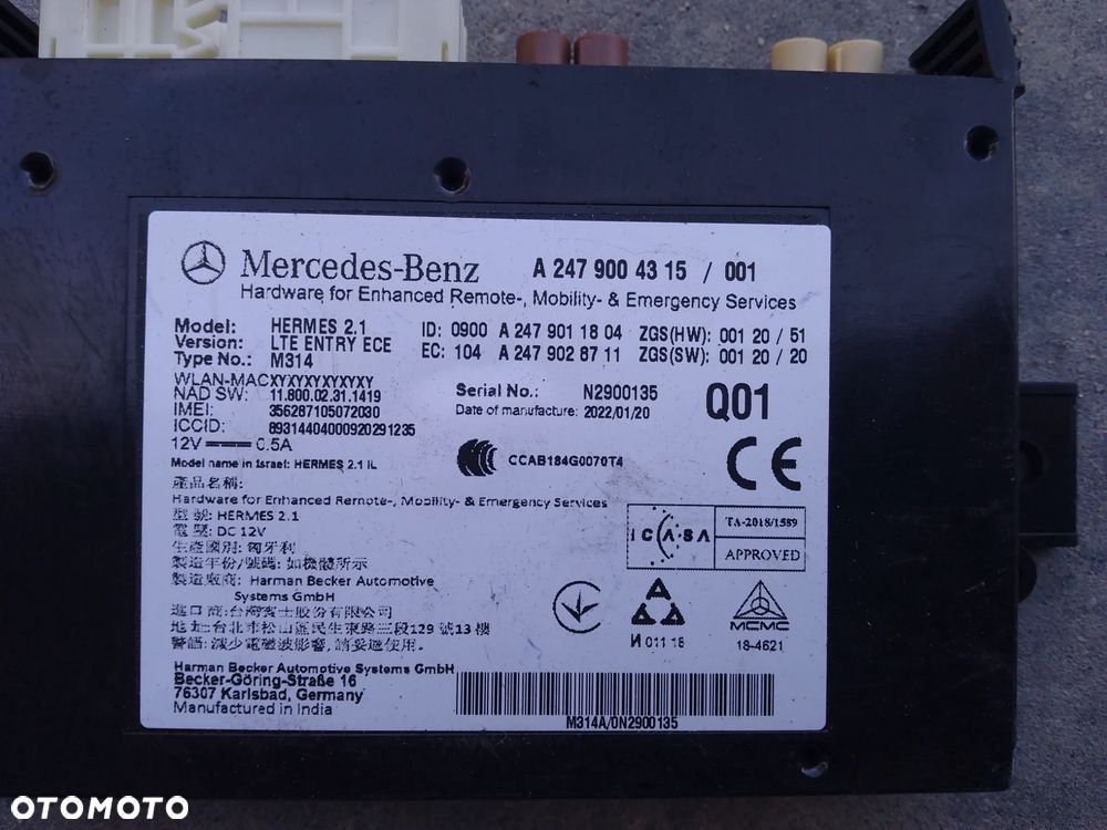 MODUŁ STEROWNIK A2479004315 SPRINTER W907 W910 22R - 4