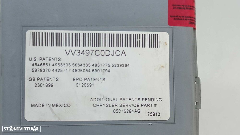 TELA/ECRÃ MULTIFUNÇÕES CHRYSLER VOYAGER (RG) 2.8 CRD SE GRAND VOYAGER (D) - 5