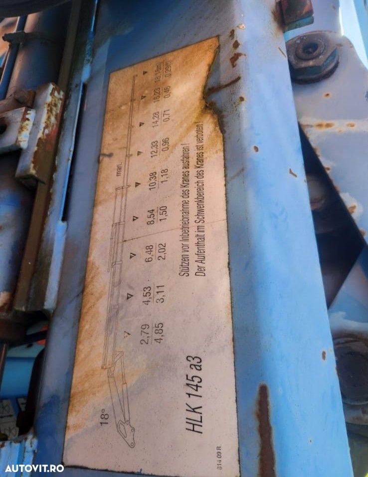 Mercedes-Benz Atego 18.28 basculabil, cu macara - 7