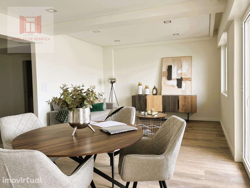 T3 em Benfica, renovado, equipado, mobilado, varanda aberta - Grande imagem: 4/29