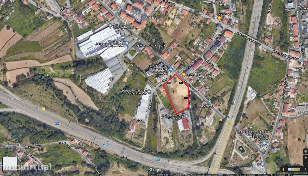 Terreno com 7.300m2 de gaveto ao Monte da Virgem - Grande imagem: 2/4