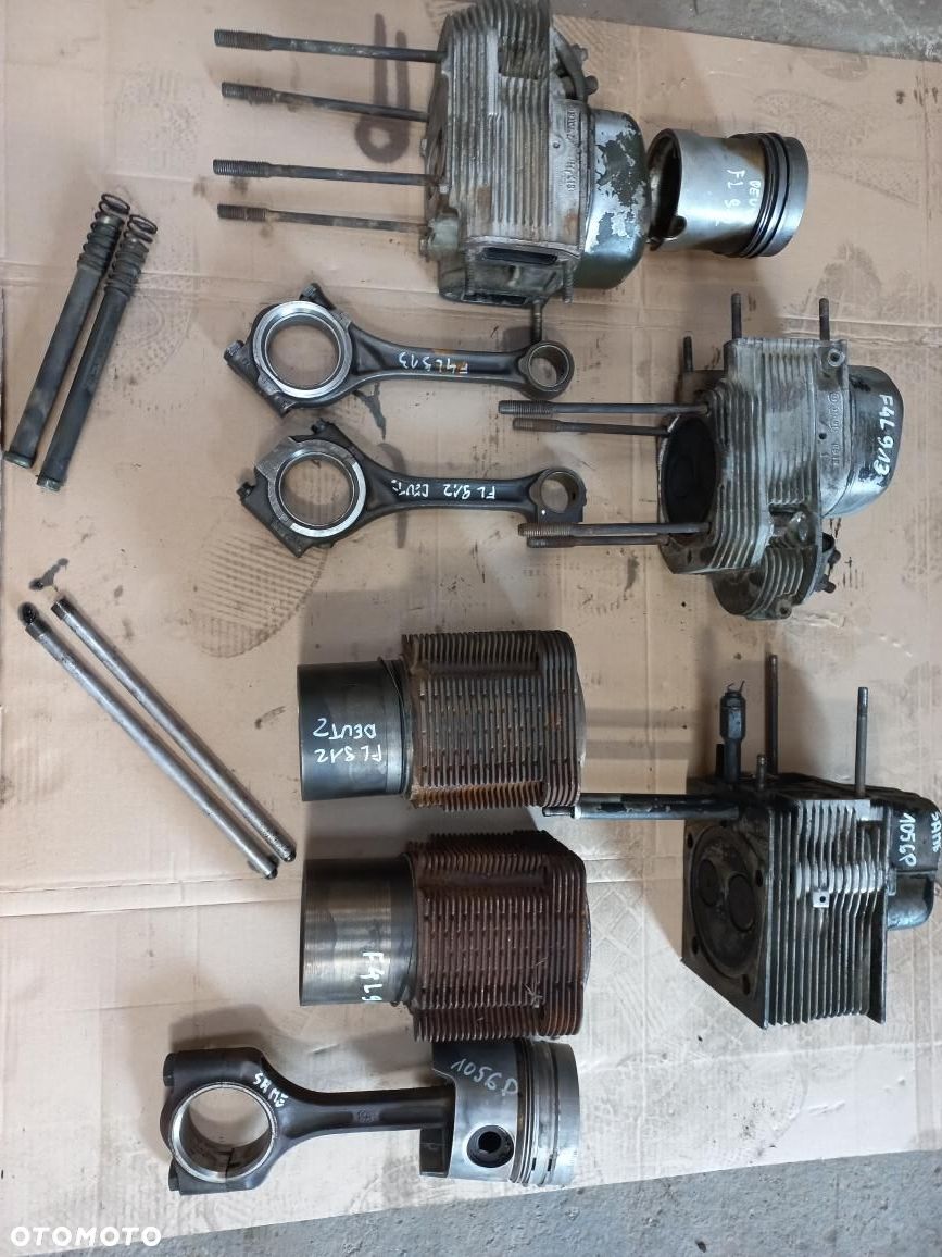 Części Silnik Deutz Same F4L913,FL912,105.6P tłok,głowica,korbowód,cylinder,pompa wtryskowa,HY418,9717KZ,wał korbowy - 1