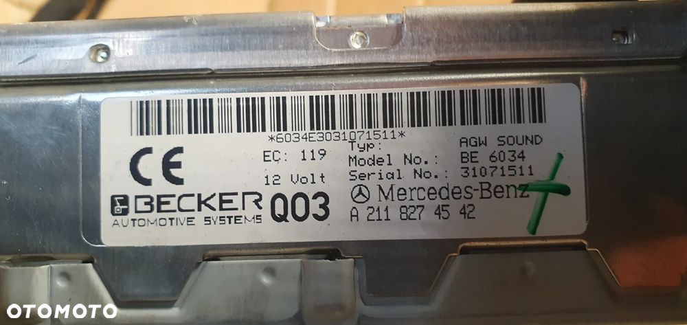 Głośnik drzwi lewy prawy przód tył wzmacniacz HARMAN KARDON Mercedes E-Klasa W211 A2118274542 - 8