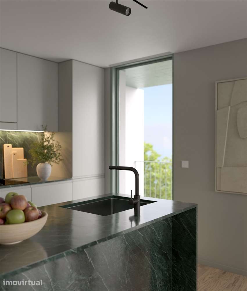 Apartamento T1 Novo São Félix da Marinha - Varanda - Lugar de garagem - Grande imagem: 4/12