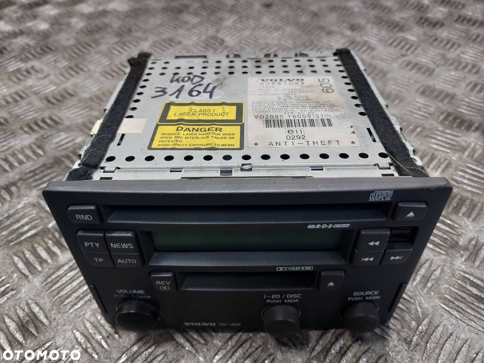 RADIO ODTWARZACZ + KOD VOLVO S40 V40 I 30887084 - 3