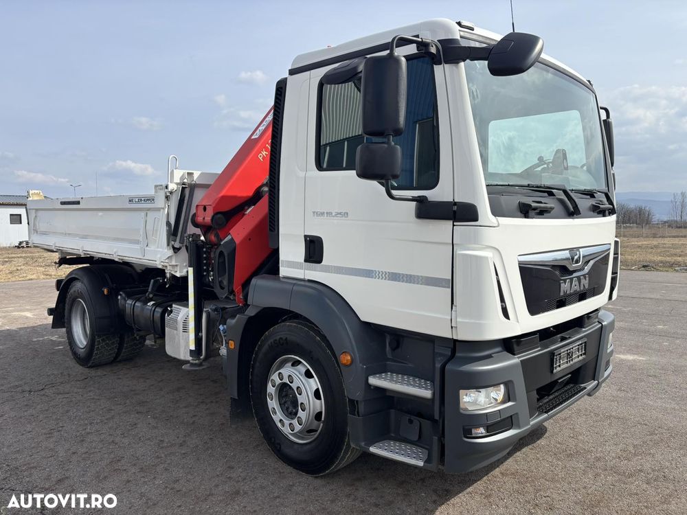 MAN TGM 18.250, Palfinger PK 13.501, an 2020, 16.000 km, bascula Meiller trilateral - 17