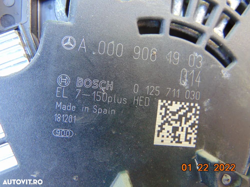 alternator Mercedes 1.6benzina euro 6 CLA W156 X156 GLA w176 w246 a class b class 1.6 benzina euro - 4