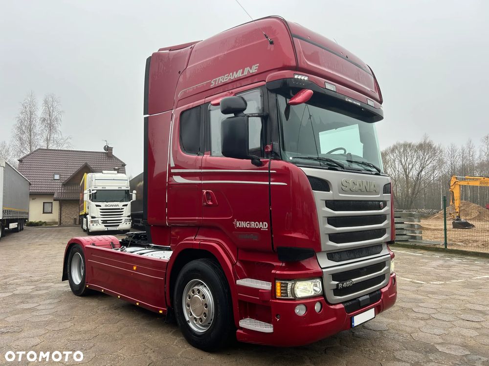 Scania R450 RETARDER / SKÓRY / NAVI / AUTOMAT / POLSKI SALON / ZBIORNIKI PALIWA 1500 L / LAMPY LED / FULL SPOJLERY / TYŁ 4 PODUSZKI / BARDZO ŁADNA SCANIA 2015 ROK !! - 2