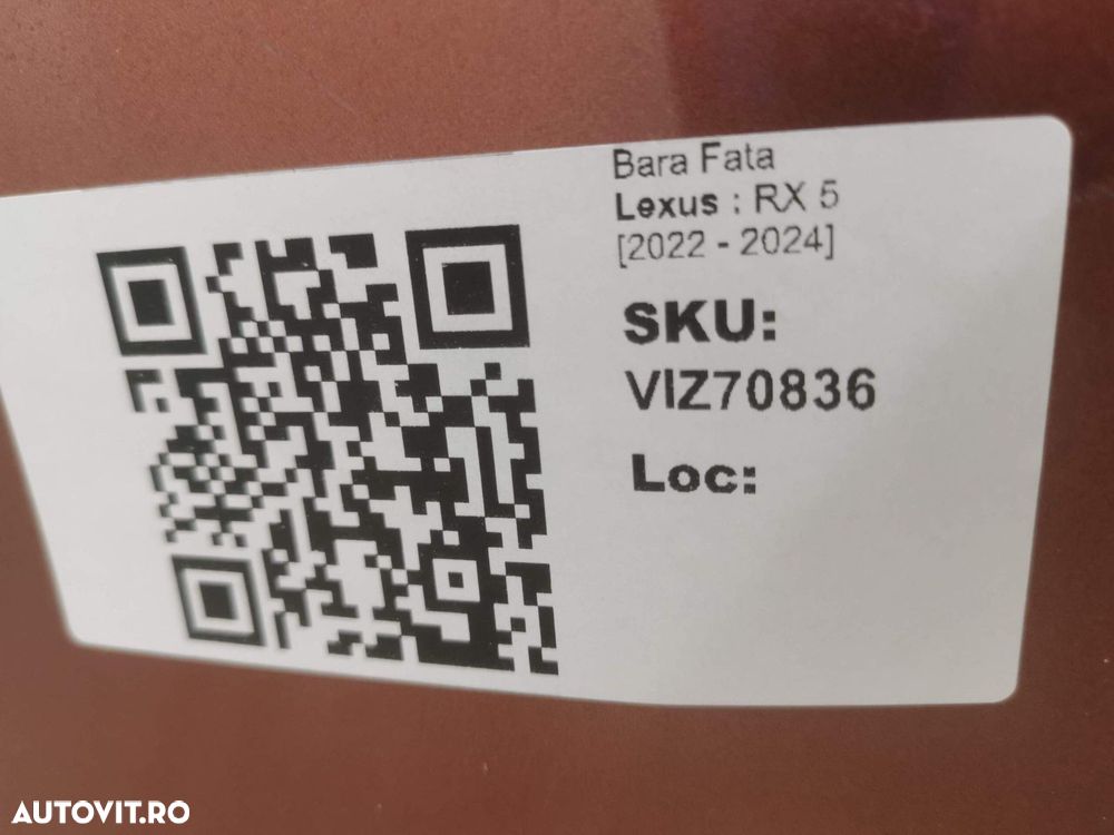 Bara Fata Lexus  RX 5 2022 2023 2024 500H Originala In Stare Buna - 8