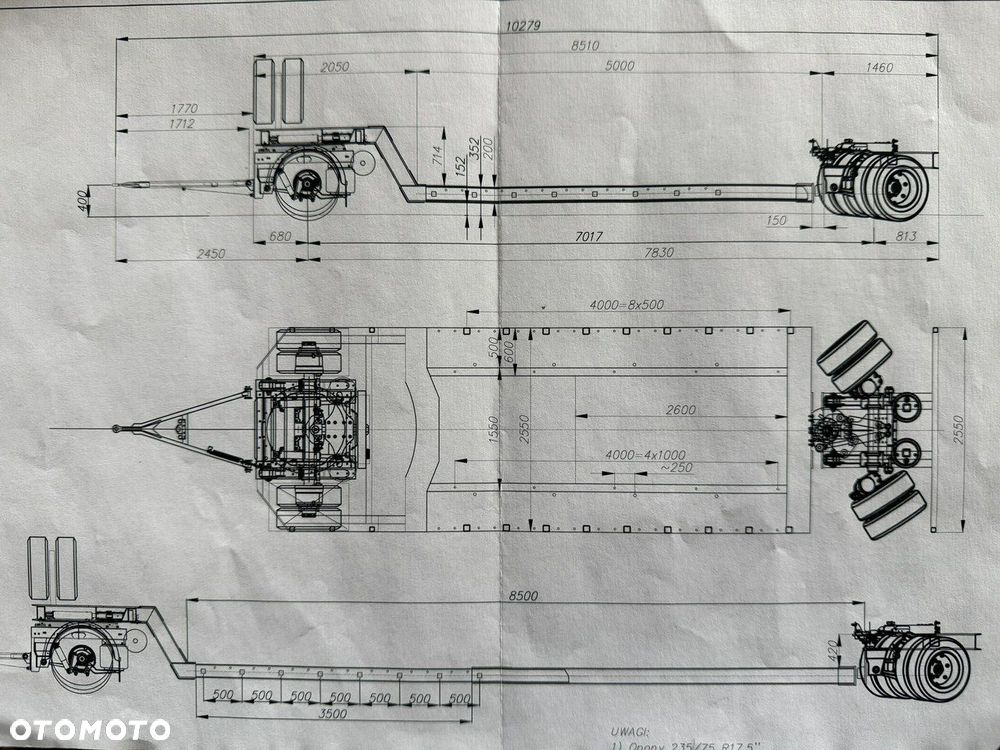 EMTECH 2 osiowa PCN 18 TIEFBETT Zagłębiana Rozciągana Oś Skrętna UNIKAT - 15
