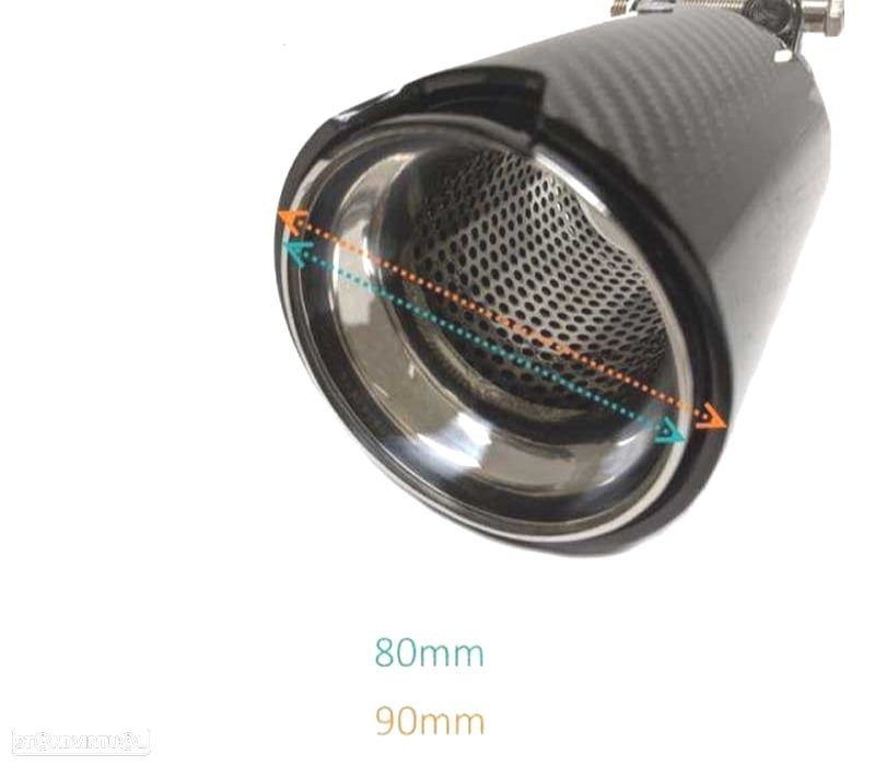 PONTEIRA DE ESCAPE BMW LOOK M CARBONO - 4