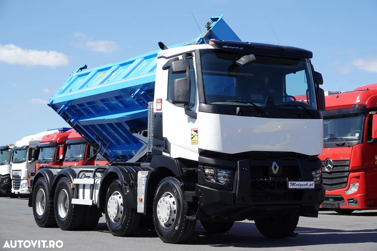 Renault C 460 / 8x4 / BASCULANTE + HIDROBOARD / BORDMATIC / MEILLER KIPPER / EURO 6 - 8