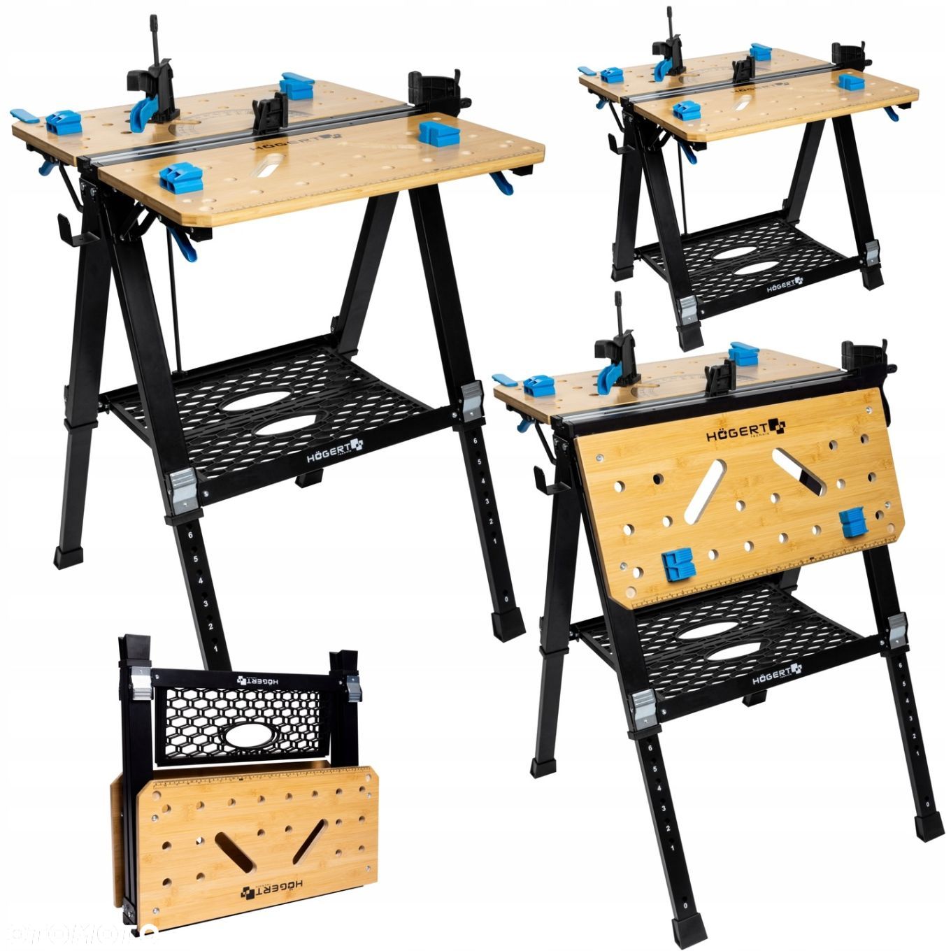 HOGERT STÓŁ WARSZTATOWY STOLIK SKŁADANY 700 x 650 x 915 mm HT7G540 - 1