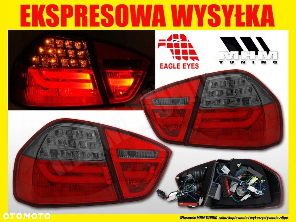 Lampy tyl ne kpl diody Led Tuning Red Smoke Bmw 3 e90 sedan 2004-2008 przed - 3