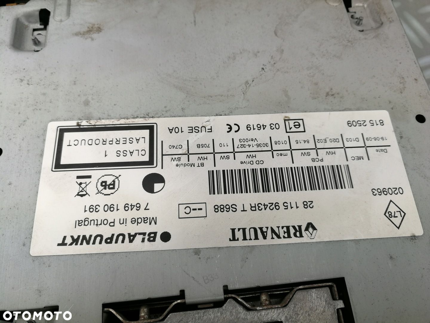 281159243R radio fabryczne CD FM AM RENAULT SCENIC III 3 MEGANE III 3 2008- - 8