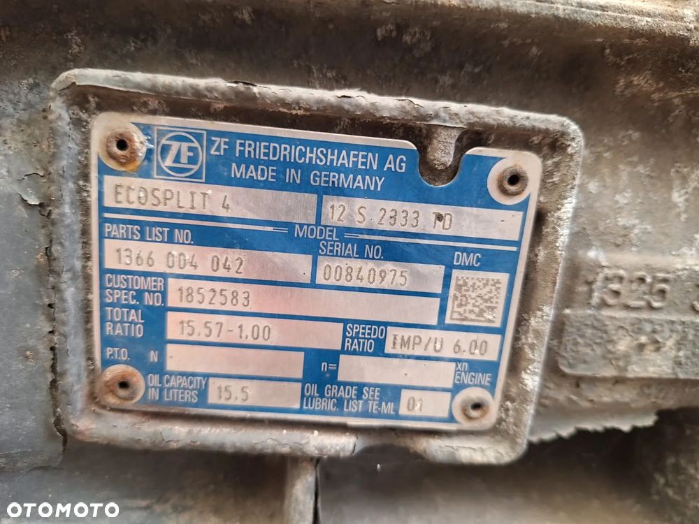 SKRZYNIA BIEGÓW  DAF 12 S 2333 TD 12S2333 TD MANUAL - 2
