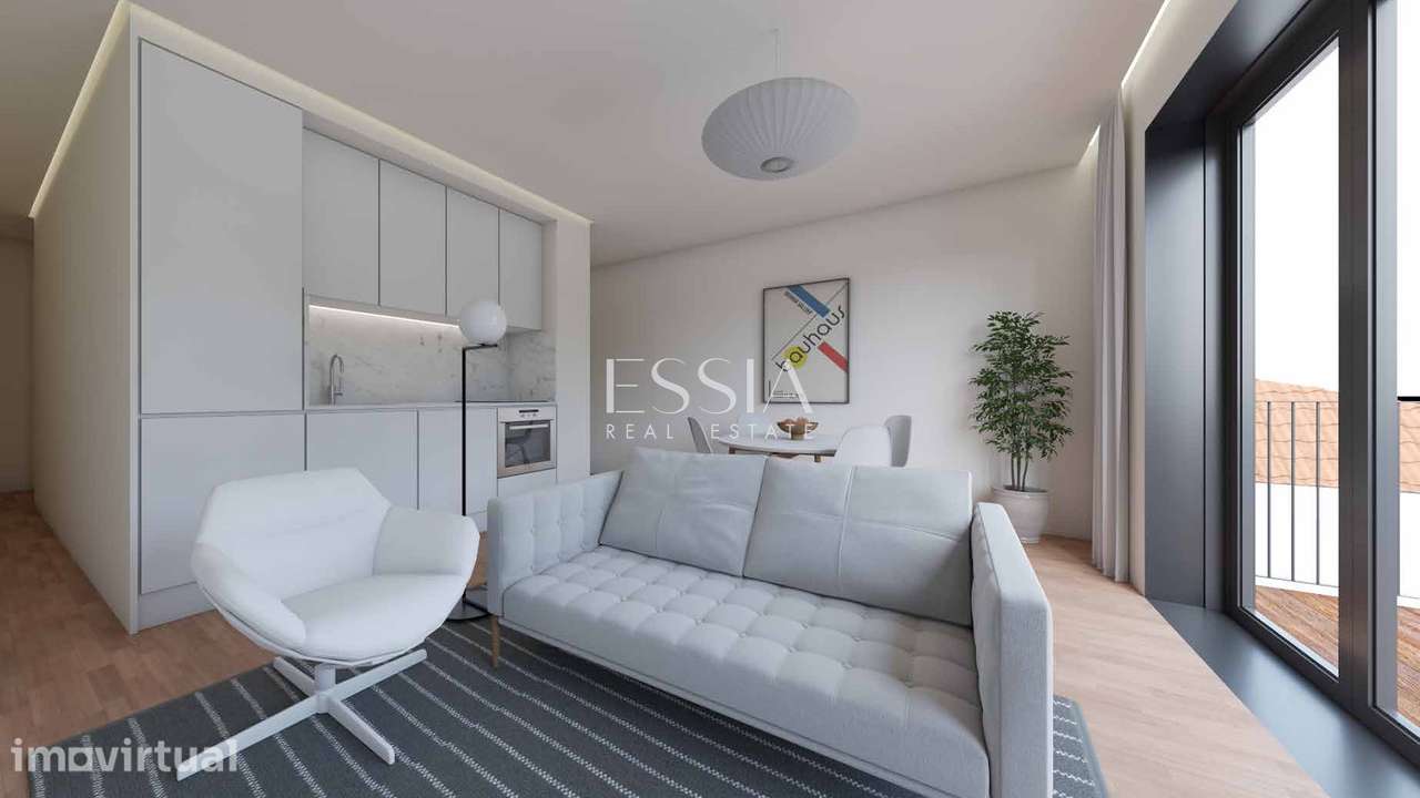 Apartamento T2 com Mezanino I Cozinha Open Space e Varanda I Perto VCI - Grande imagem: 2/8