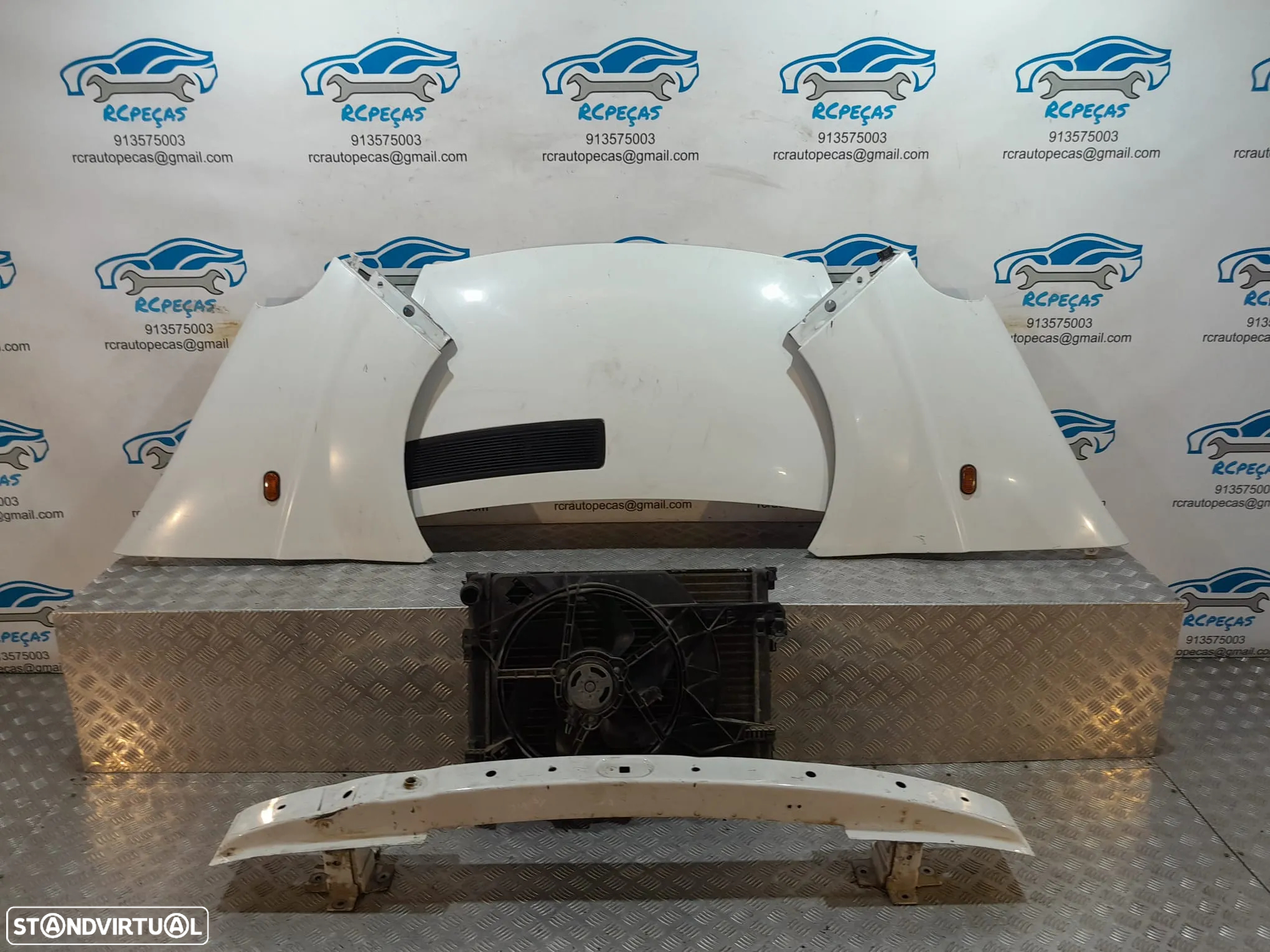 FRENTE COMPLETA OPEL VIVARO A X83 CAPOT PARACHOQUES GUARDA-LAMAS OTICAS RADIADOR VENTILADOR FRENTE FIBRA REFORÇO - 6
