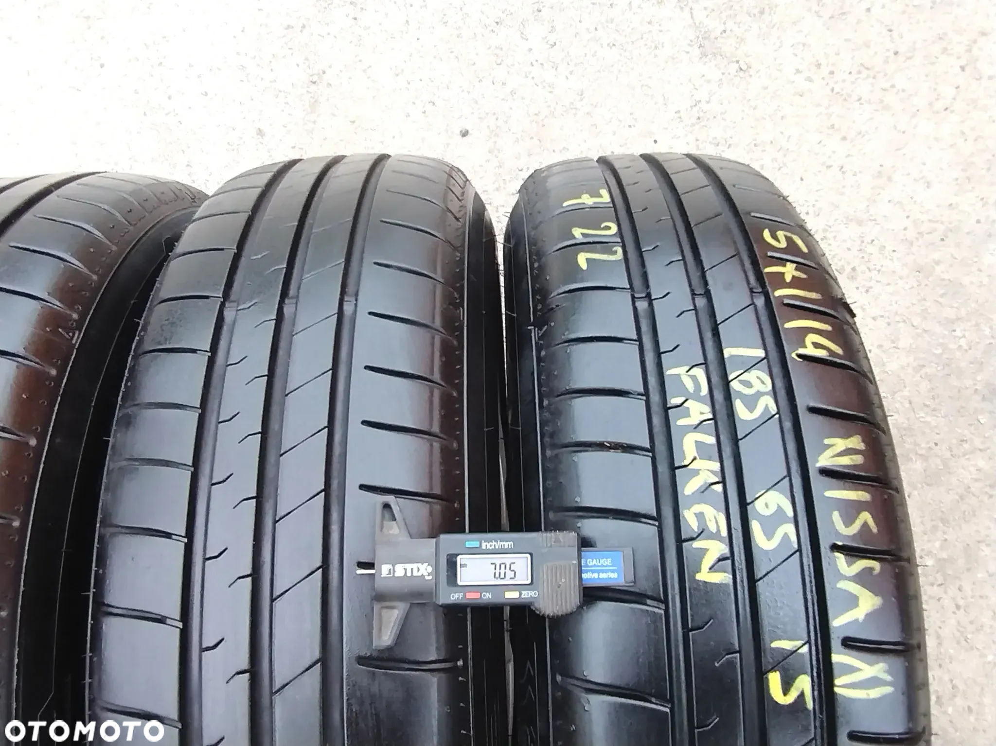 185/65R15 Opony Letnie Lato FALKEN SINCERA SN110 Legnica ALU-RAD jak 195/60 7mm 22r. - 7