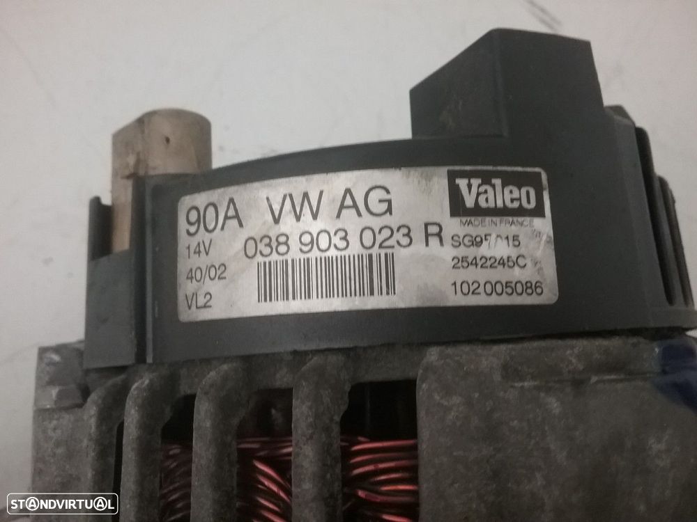 Alternador AUDI A3 (8L1) 1.9 TDI | 08.00 - 05.03 Usado REF. MOTOR ASZ 038 903 02... - 3