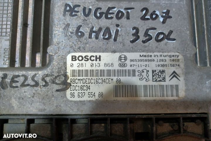 Calculator motor ECU 0281013868 - 1.6 HDI 0281013868 - 1.6 HDI Peugeo - 3