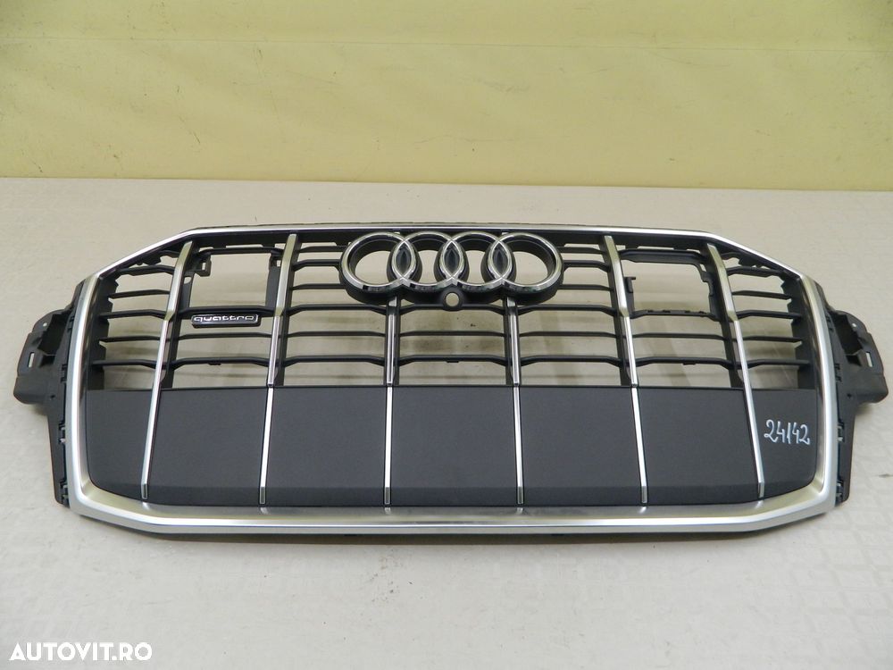 Grila radiator Audi Q7 4M S-Line facelift, 2019, 2020, 2021, 2022, 2023, cod origine 4M0853651AJ. - 3