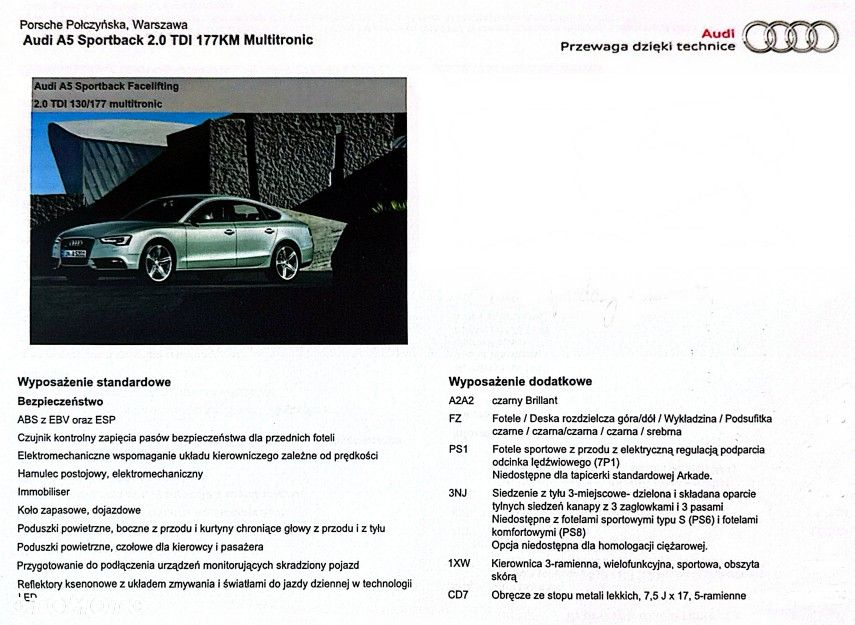 Audi A5 Sportback 2.0 TDI Multitronic - 14