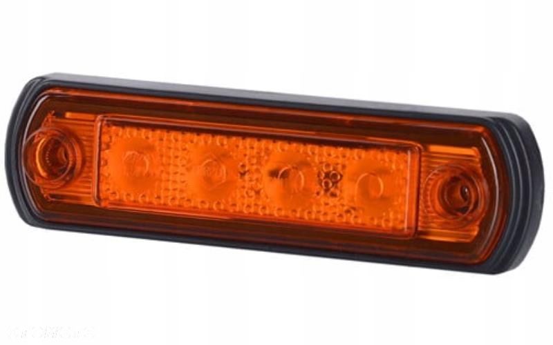 LAMPA OBRYSOWA LED NA PODSTAWIE GUMOWEJ PROSTEJ POMARAŃCZOWA 12/24V - 1
