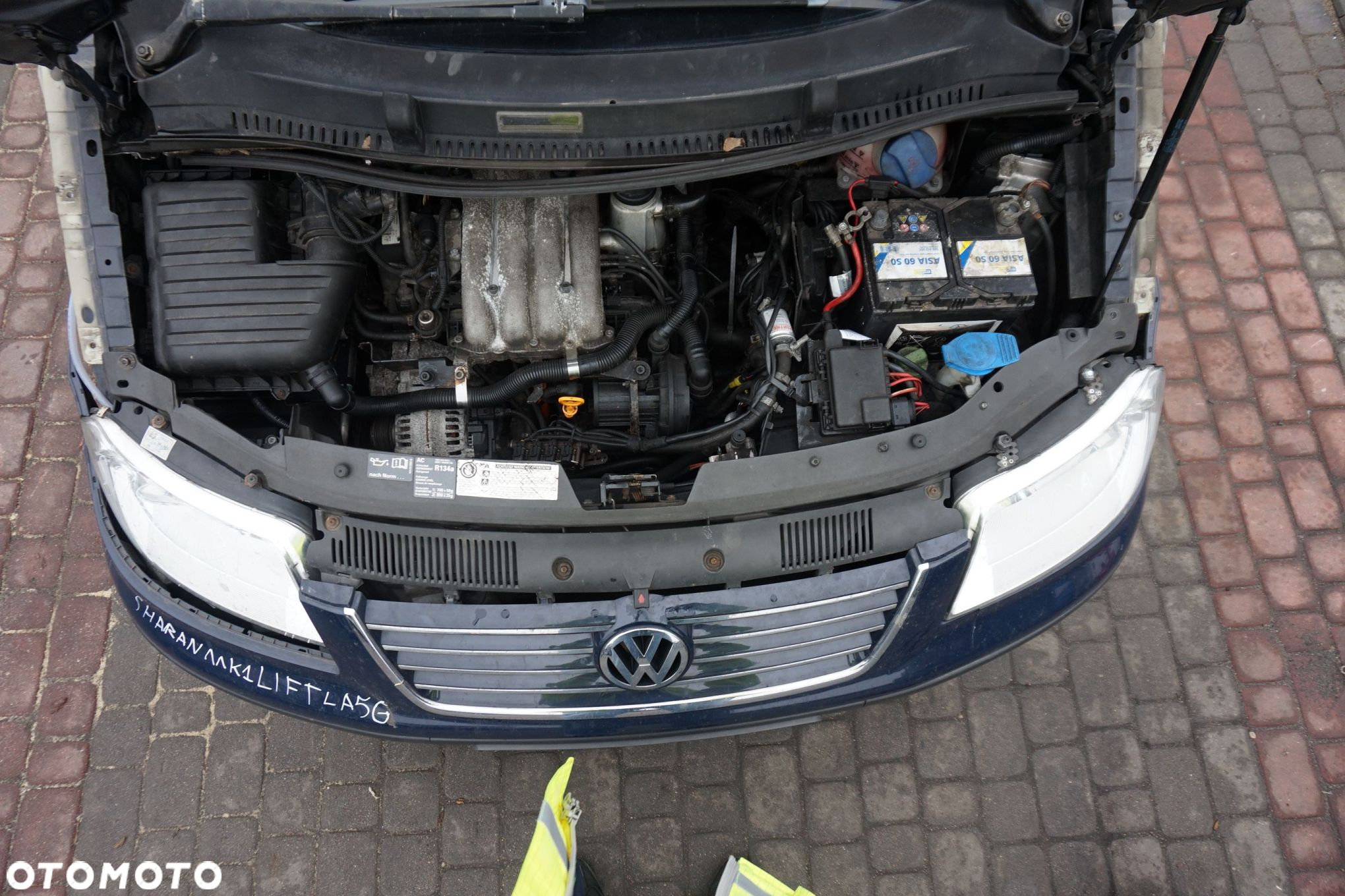 MASKA ZDERZAK BŁOTNIKI LAMPY SHARAN I MK1 LIFT 7M9 LA5G  VOLKSWAGEN 2000-2010 GRANATOWY PRZÓD KOMPLETNY - 2